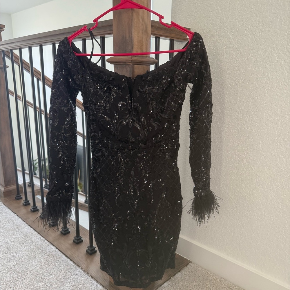 Black Sequin Dress
